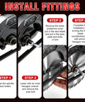 Install fittings steps for Badass Six Point Five Inch Cordless Circular Saw With Brushless Bldc Motor 1100 Watt 6200 Rpm.