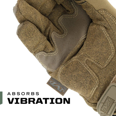 M-Pact Tactical Gloves With Secure Fit, Touchscreen Capable Dexterity, and Tough As Nails Grip for Men, brown palm close-up