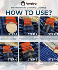 How to use Ultimate Darning Loom Kit With Darning Egg, 14 Hooks, 10 Needles, 50 Color Threads for fabric repairs guide.