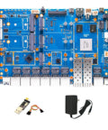 Next Gen Bpi R4 Pro Wifi 7 Router Board Packing Eight Gb Ddr4 And Mtk Rt7988a Core with dual ports and power kit accessories.