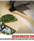 10 By 13 Foot White Sun Shade Sail Rectangle Canopy Awning Fabric Cloth With UV Block UV Resistant detail of reinforced edge