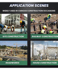 Application scenes for Automatic Hydraulic Rebar Cutter Electric Steel Rope Cutting Tool in various construction sites.