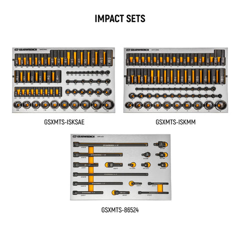 Impact sets of 1024 Piece Master Mechanics Tool Set With Premium Modular Foam Trays And GSX Mobile Tool Storage Built For Pros And Serious DIYers Includes Drive Tools Sockets Ratchets Wrenches Pliers Screwdrivers Bolt Biter Extractors displayed.