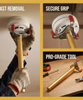 Image showing Dead Simple Smoke Transducer Assembly Kit for high ceiling sensor removal with secure grip and aluminum design.