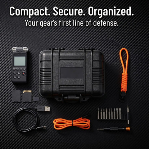 Portable Plastic Toolbox With Carry Handle And Locking Lid For Small Hand Tools Storage Organizer Durable Hard Case Weather Resistant Gear Hauler Built For No Sweat Hauling Anywhere with small tools and accessories.