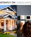 A21 LED Bulbs 150W Equivalent 2550 Lumens Beast Bright Soft White 3000K light up a cozy house exterior and smart home lighting control.