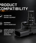 Precision Tuned Air Temperature And Intake Manifold Pressure Map Sensor for Chevy Silverado Malibu Equinox GMC Sierra 2500 3500 Cascada with setup details.