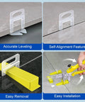 Pro Grade Tile Leveling System With 1000 Clips For One Eighth To One Half Inch Tiles, Ideal For Wall And Floor Installations