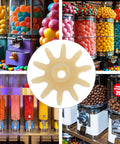 10 Pack Mini Plastic Gear Wheels For Candy Dispensers, white plastic gear wheel for gumball machine replacement