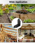 Heavy Duty Beefy Corner Braces Rock Solid Four Pack 5.9 Inch Rustproof Steel L Brackets in garden and construction applications.