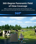 Diagram of Solar Powered Outdoor Security Camera Wireless 2K WiFi With 360 Degree PTZ Color Night Vision in field view
