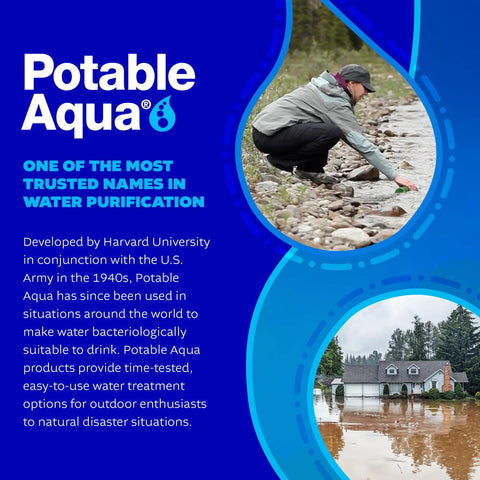 Image showing Emergency Water Purification Tablets With PA Plus Two 50 Count Bottles For Quick Safe Drinking Water In Any Situation.