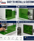 Premium Dual Band Laser Safety Window Featuring Heavy Duty Optical Glass Shield Built Real Tight For Protecting 450Nm And 1064Nm Fiber Laser Cabinets OD6 Rating For Maximum Eye Care On Any Setup That Slaps Hard, showing installation process.