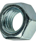 Dead Reliable 2-12 Thread Hex Nuts Zinc Plated Steel Grade Two Fasteners Rust Blocking Hardware showing a close-up of the hex nut's interior.