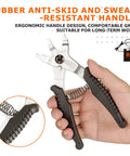 Close-up of Master Link Pliers for Bikes, 2 in 1 chain tool with rubber anti-skid handle, suitable for Shimano SRAM KMC chains.