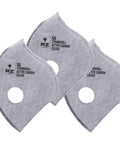 F1 Standard Replacement Filters Three Pack For Mask With 99.9 Percent Active Carbon Filtration visible with three filter layers