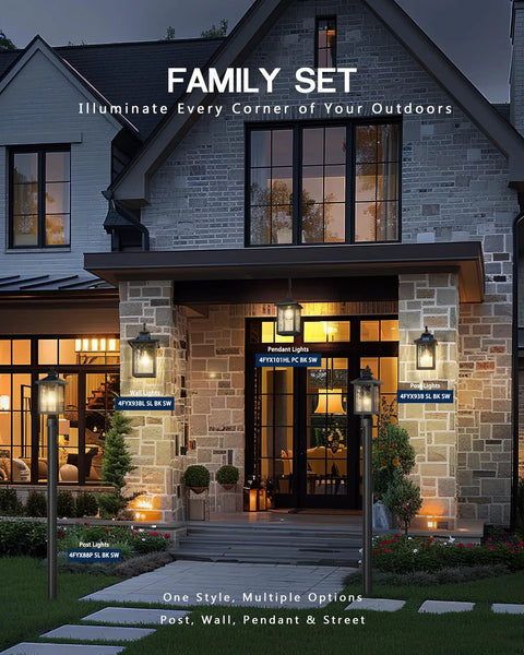 Stunning Solar Powered Wall Lights Wall Mount Outdoor Fixtures Rock Solid Aluminum Glass Construction displayed on a house exterior.