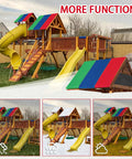 All Weather Swing Set Canopy Replacement Top With 210D Oxford Fabric UV Shield, Windproof Screw Kit in playground setup