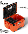 Open MODbox Medium Deep Tool Box With Beefy Heavy Duty Organizer Removable Tray Water And Debris Resistant Stackable Module