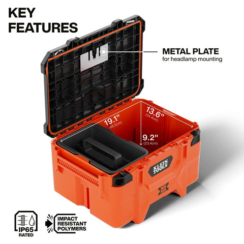 Open MODbox Medium Deep Tool Box With Beefy Heavy Duty Organizer Removable Tray Water And Debris Resistant Stackable Module