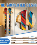 Rock Solid Horizontal Ski Rack Wall Mount Heavy Duty Solid Wood Storage Organizer With Warm Natural Finish Stash Your Mountain Touring Skis Safe At Home Or Cabin Large with colorful skis mounted