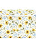 Kick Butt Foldable Storage Bin With Lid And Handles Built From Heavy Duty 300D Oxford Fabric For Roomy Collapsible Organization Crate Floral Design