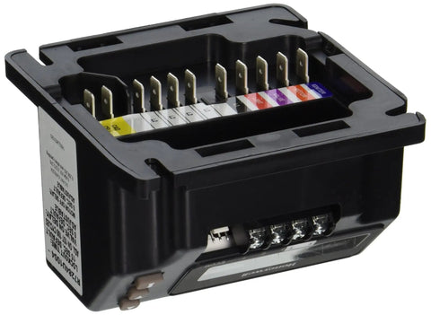 Top Shelf Microprocessor Electronic Oil Primary Controller For Oil Burners Solid Build Workhorse With Slick Electrical Hookup Quick Swap Install R7184 Series Heating System Replacement Part, black relay with connectors.