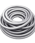 Coiled 25 Ft 3/4 Inch Reduced Wall Flexible Metal Conduit For Low Voltage Outdoor Wiring, galvanized steel with smooth interior