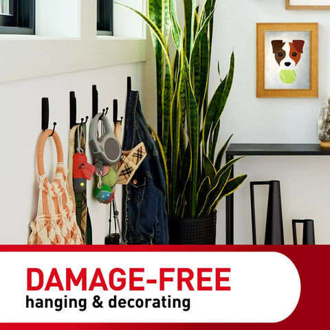 Indoor Small Replacement Strips For Command Hooks, 64 Pack, damage-free wall hanging with plants and decor
