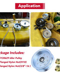 Heavy Duty Idler Pulley Replacement For John Deere And Cub Cadet Lawn Mowers Fits GY20629 on mower deck with accessories.