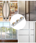 Heavy Duty Sliding Screen Door Pulley Wheel Replacement Rollers For Smooth As Butter Silent Glide Zero Friction Operation And Quick No Sweat Home Fix With Durable Bearings And Wear Resistant Build displayed on various doors.