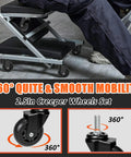 Heavy Duty 6 Pack Creeper Replacement Wheels 2.5 Inch Smooth Rolling Rubber Casters With M10 X 1 Stem on mechanic stool.