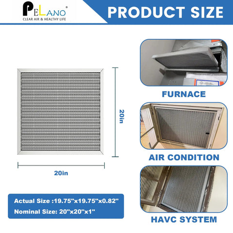 20 By 20 By 1 Reusable Electrostatic Air Filter Packs Built Tough Steel And No Sweat Rinse Tech shown installed in HVAC systems.
