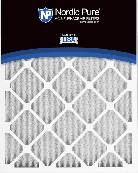 Pleated MERV 12 Air Filters 24x24x1 Inches, Actual Size 23.38 x 23.38 x 0.75, 6 Pack, front view showcasing pleated design