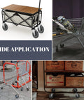 5 Inch Shopping Cart Caster Wheel Replacement Kit With Polyurethane Stepped And Full Tread Face Wheels in various applications