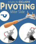 Adjustable Tool Rest Sharpening Jig For 6 Inch Or 8 Inch Bench Grinders And Sanders with pivoting miter slide shown