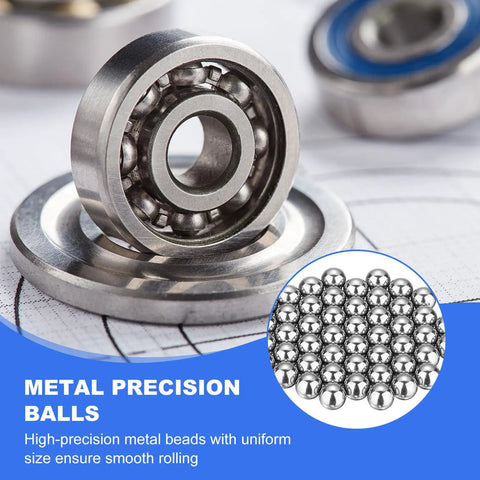 1000 Pack Stainless Steel Bearing Balls 3MM Precision Metal Spheres showing ball bearings in a setup for smooth rolling and repairs.