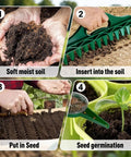 Step-by-step guide using Seed Planter Tool Set With Seed Spreader And Mini Planter For Small Seeds in gardening.