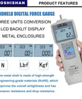High Precision Digital Force Gauge 500N Push Pull Meter With Output Function For Lab And Shop Floor, 0.1N Resolution, 0.2 Percent Accuracy, 1000 Hz Sampling Speed, Includes Three Units, handheld digital force gauge with LCD and metal enclosure