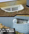 Window Well Cover Clips Outside Hardware Kit With Screws For Basement Egress Windows securing clear window well cover
