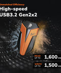 External 4TB SSD Portable Drive With USB 3.2 Gen 2x2 Type C OTG Support Rugged IP67 Waterproof Shock Resistant