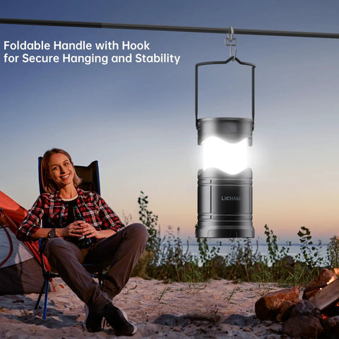 Four Pack Solar Camping Lanterns USB Rechargeable LED Lanterns Portable Battery Powered Lights With Three Modes