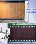 Two Pack Of Four Inch V Groove Gate Rollers Offer Rock Solid 3000 Lb Load Rating With Galvanized Steel Mount Brackets and a sliding fence gate.
