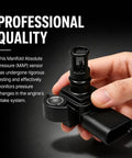 Precision Tuned Air Temperature And Intake Manifold Pressure Map Sensor For Chevy Silverado Malibu Equinox GMC Sierra 2500 3500 Cascada held in hand, showing detailed design.