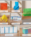 Base Ten Blocks With Place Value Chart Math Manipulatives For Kids Counting Blocks - cubes, flats, rods, units, and chart