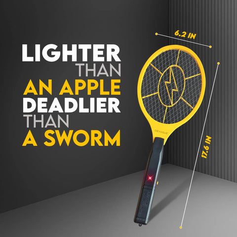 Two Pack Electric Fly Zapper Racket Battery Powered Bug Swatter For Indoor And Outdoor Pest Control Mosquito Killer Insect Catcher 44 Cm By 17 Cm 3 Layer Mesh Requires 2X AA Batteries Each Not Included.