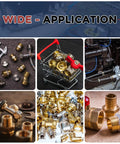 Brass Pipe Fittings Adapter Three Eighths Inch Male Flare To One Quarter Inch Female NPT Solid Brass Connector in various applications