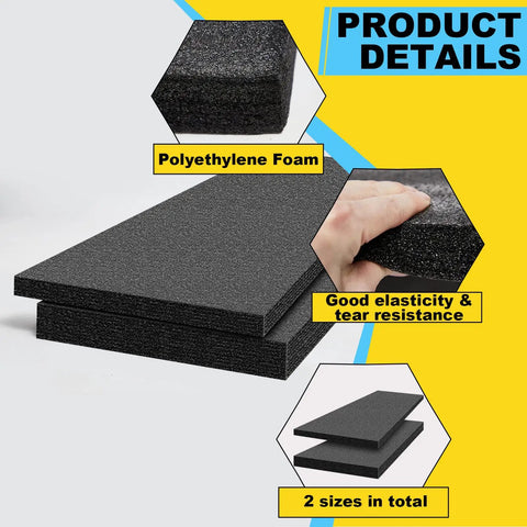 2 Pack Pro-Level Polyethylene Foam Sheets Offering Rock Solid Cushioning for Shipping and Packaging Missions Featuring 54 X 16 Inch dimensions shown with detail.