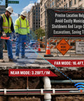 Construction workers using 512Hz Locator Kit for Sewer Inspection Camera With 512Hz Transmitter And Self Leveling Head to find pipe location