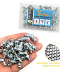 Pro Grade Quarter Inch 28 Thread Grease Fitting Assortment Kit With Straight 45 Degree And 90 Degree Zerk Fittings, Galvanized Steel